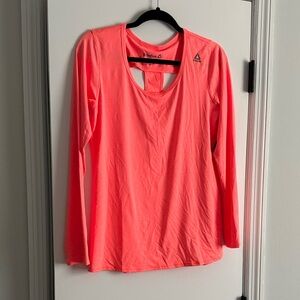 Reebok Women's Bright Coral Long Sleeve Tee